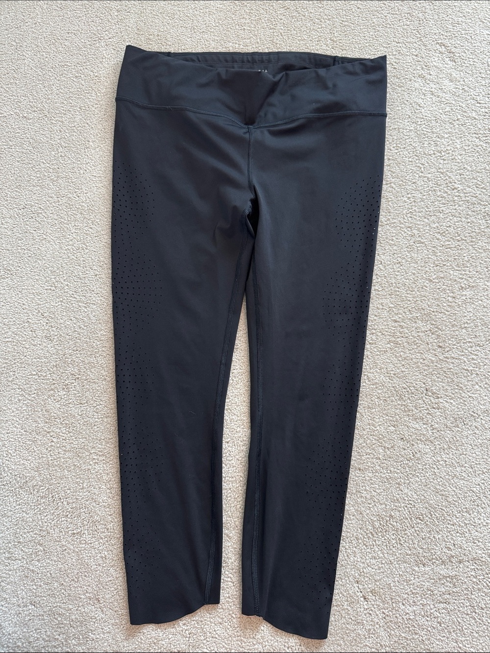 Athleta Black Active Leggings with side cut out detail